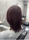 秋冬おすすめ◎深みボルドーで上品ヘアに