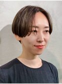 大人ショートハイライト髪質改善トリートメント前髪30代40代
