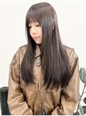 栄カットカラー透明感ナチュラルロング