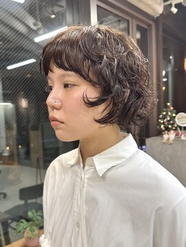 ミィ 表参道(mee.) 似合わせカット ボブパーマ パーマ ミニボブ 切りっぱなしボブ