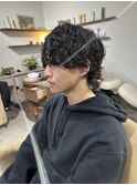 マッシュウルフ×波巻きパーマ