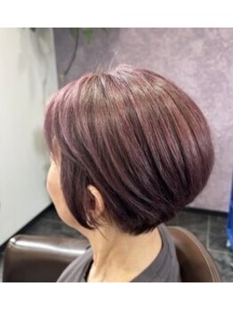 アンジュ(ange)の写真/白機染めに見えないヘアカラーが大人女性に大好評!独自の配合で明感と艶のある上品な仕上がりに★