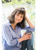 お手入れ楽ちん美髪くびれヘアラフウェーブ