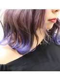 【イメチェン似合わせカット☆】パープルエンドカラー