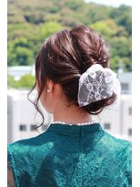 ビアージュ(Viage)&nbsp;【飾りのリボンも可愛い】シニヨンアレンジ