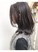 グレーアッシュ_マニッシュショート,ネイビー,フレンチボブ
