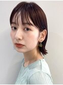 外ハネ　外ハネボブ　外はねロブ　外巻き　ボブ　ロブ　ツヤ
