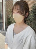 天神 大名 ミントベージュ 顔周りカット