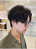 大人の色気毛流れニュアンスパーマ