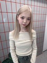 ペレ 栄店(PELE) デザインカラー/レイヤーカット/ウェットヘア/オリーブベージュ