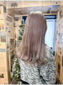 ミルクティーアッシュミルクベージュハイトーンカラーうる艶髪