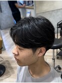 ナチュラル毛流れニュアンス刈り上げセンターパート  h