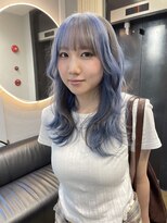 ヴィヴィー 福岡天神店(VIVIE) デザインカラー/アイスブルー/レイヤーカット