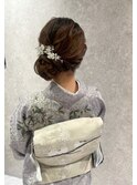 着物　サイドシニヨン