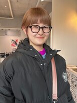 マイン(mine) ベージュ/ピンクベージュ/ワンブリーチ/まるみショート