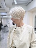 ショートヘアカット×ホワイトブロンド【麻布十番駅/六本木】　