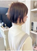 福山Caary艶髪丸みショートボブ夏暖色ピンク骨格補正30代40代