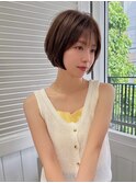 ショートボブ ナチュラルブラウン