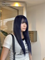 美容室 アイディー i-dee&nbsp;ブリーチありネイビーカラー