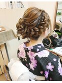 浴衣着付けサイドアップアレンジ【ヘアアレンジ　立川/立川南】
