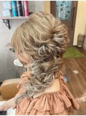 編み下ろしガーリーヘア