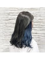 ビス リアン 川口店(Vis lien)&nbsp;大人インナーカラー/ブルーブラック/大人かわいい/ケアブリーチ
