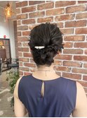 ヘアセットヘアアレンジパーティ結婚式2次会ダウンアレンジ