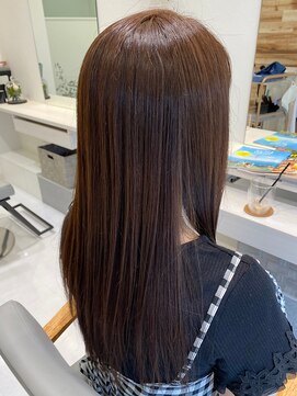 イツクヘアー(Ituc Hair) 【お客様施術例】艶さらストレート/ロング/サンドベージュ