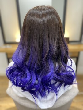 マーレ(MARLE./) パンジーブルーの裾カラー