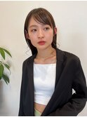 暗髪、ストレートスタイル