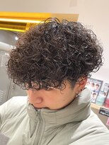 メンズ波巻きスパイラルパーマプードルパーママッシュ韓国ヘア