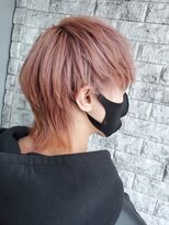 アクシー ヘアーアンドメイク(AXY HAIR&MAKE)&nbsp;ピンクベージュマッシュウルフ/ハイライト/波巻きセット/新宿