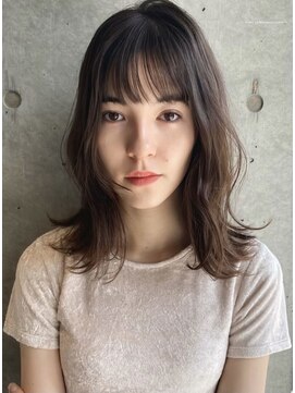 アンドレイ 表参道(andrey) [ANDREY]グレーベージュ/レイヤーロング/前髪パーマ黒髪カタログ