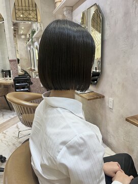 ロンドローズ 名古屋(Lond damaskRose) 学割 ブリーチなしダブルカラー ブリーチ 髪質改善 ボブ ＊392