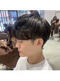 三軒茶屋_メンズ_ショート_マッシュ_ナチュラル_パーマ_黒髪