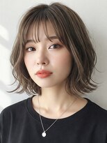 ハピネス 河原町店(Happiness) 大人可愛い韓国風くびれボブ/シースルーバング