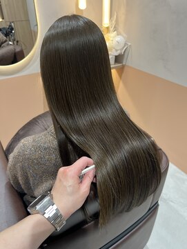 ユニ バイ ミリィ 四日市(uni by mily) 【uni馬場】オリーブブラウン/髪質改善/ハイパーTOKIO/ロング