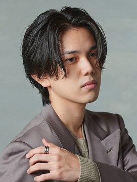 エルマーク 高槻(L-MARK) センターパート/ニュアンスパーマ/カルマパーマ/メンズ/眉毛