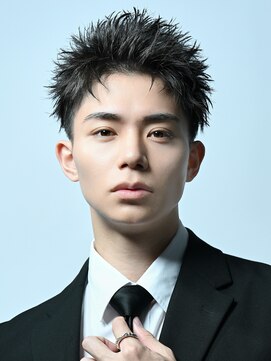 リップス 表参道店(LIPPS) 黒髪ツーブロック刈り上げ【ノアスパイキーショート】