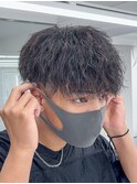 刈り上げセンターパート/波巻きツイストスパイラル/南堀江