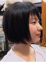 バーバー アカダマ&nbsp;高校生　お手入れ簡単可愛い　ボブ！　スタイリスト佐々木祐和