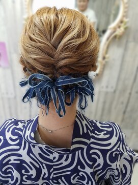 ラピスラズリ(Lapis Lazuli) 浴衣ヘア 5(熊本 銀座通り ヘアセット専門店)
