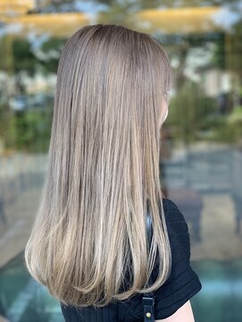 ナンバー(number+) 透明感抜群♪ダブルカラーブリーチミルクティーベージュ