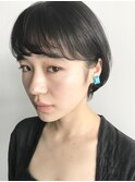 【nanuk＊UEKI】女性らしい丸みショート大人かわいい前髪耳かけ