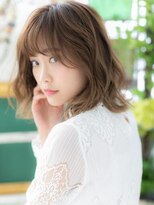 カバーヘア ブリス 上尾西口店(COVER HAIR bliss)&nbsp;大人ハイライト外国人風ゆるふわ前下がりロブa上尾20代30代40代!