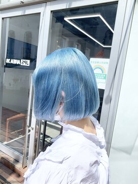 シンシェアサロン 原宿店(Qin shaire salon) 韓国ヘア BTSテテ髪色ジミン髪色 水色ヘア