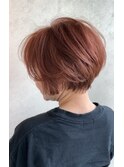 コンパクトショート×パールピンク