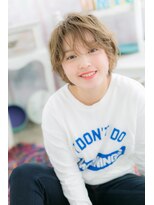 くせ毛風無造作カール大人ガーリー束感ショートウルフa1