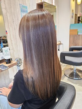 ヘアサロン フラット(hair salon flat) プロテスTRハイライトツヤ髪大人可愛いストレートロング