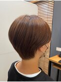マッシュショート×ナチュラルブラウン